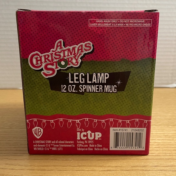 A Christmas Story Leg Lamp Spinner Mug 12 oz Coffee Cup Brand New in Box - Picture 4 of 4